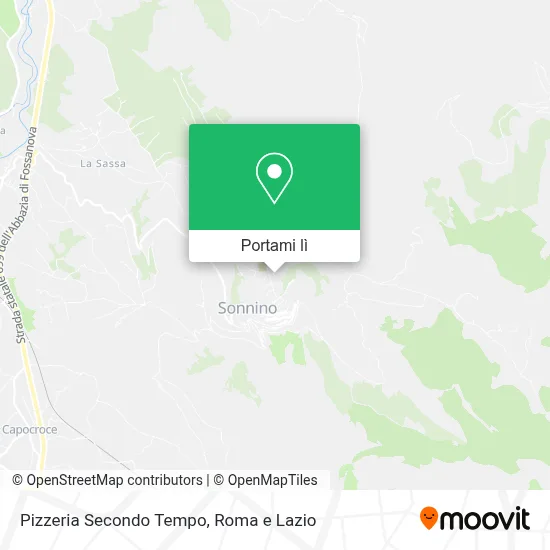 Mappa Pizzeria Secondo Tempo