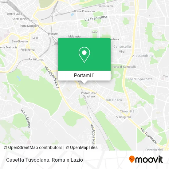 Mappa Casetta Tuscolana