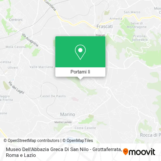 Mappa Museo Dell'Abbazia Greca Di San Nilo - Grottaferrata