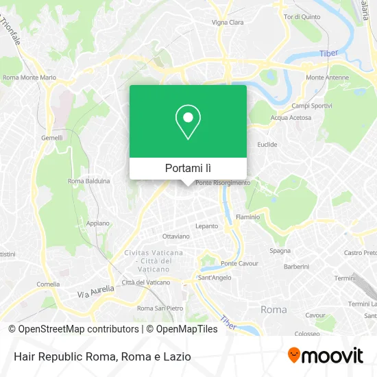 Mappa Hair Republic Roma