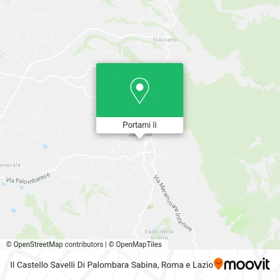 Mappa Il Castello Savelli Di Palombara Sabina