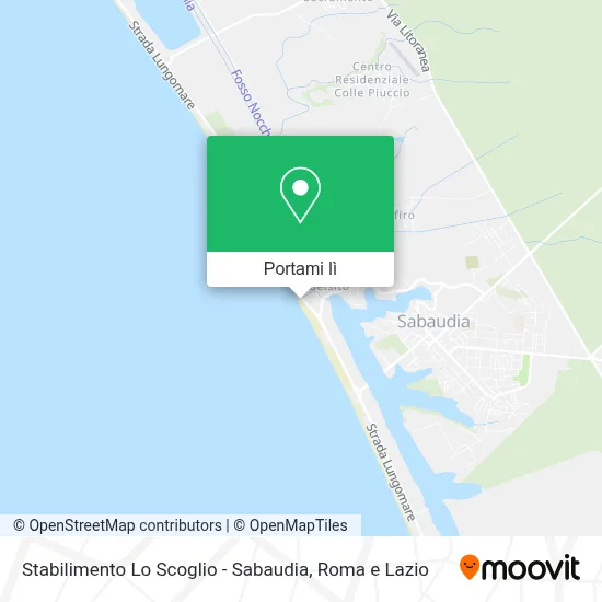Mappa Stabilimento Lo Scoglio - Sabaudia