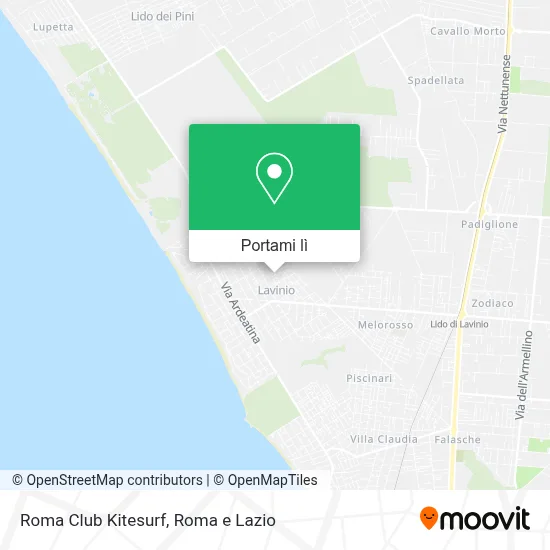 Mappa Roma Club Kitesurf