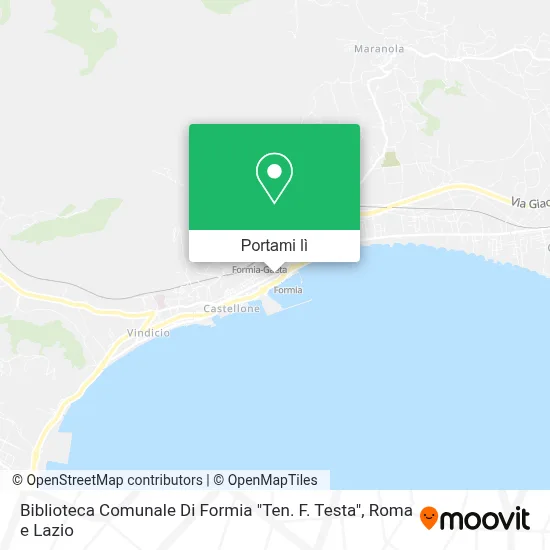 Mappa Biblioteca Comunale Di Formia "Ten. F. Testa"