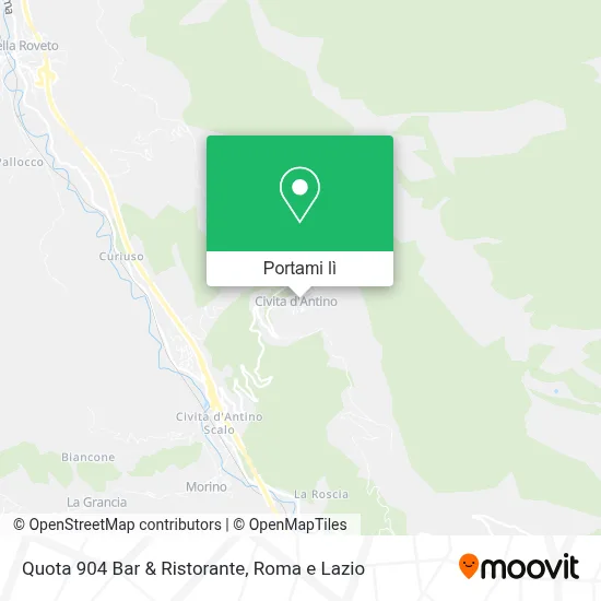 Mappa Quota 904 Bar & Ristorante
