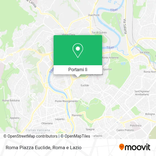 Mappa Roma Piazza Euclide