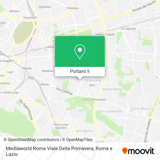 Mappa Mediaworld Roma Viale Della Primavera