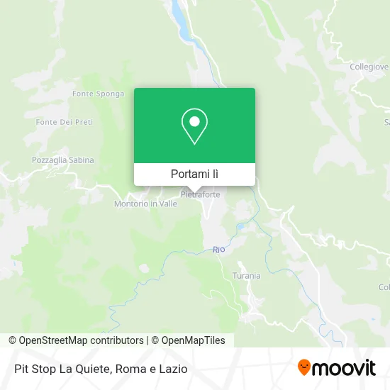Mappa Pit Stop La Quiete
