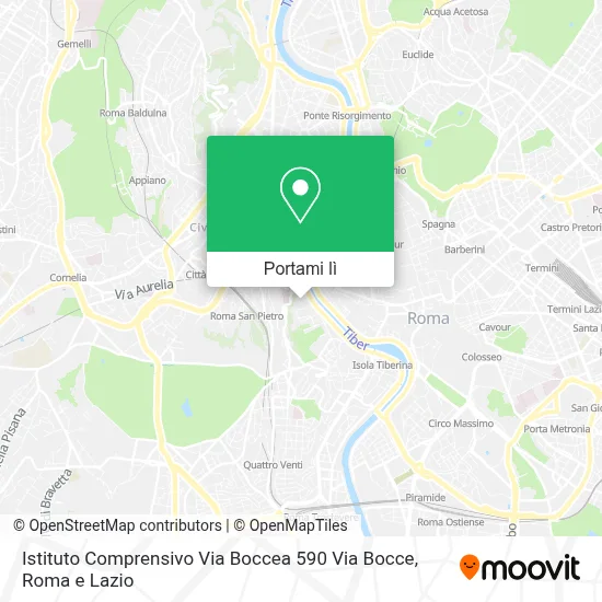 Mappa Istituto Comprensivo Via Boccea 590 Via Bocce