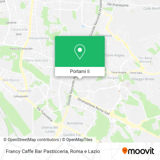 Mappa Francy Caffe Bar Pasticceria