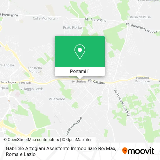 Mappa Gabriele Artegiani Assistente Immobiliare Re / Max