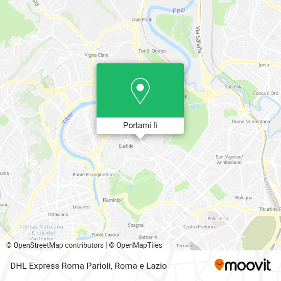 Mappa DHL Express Roma Parioli