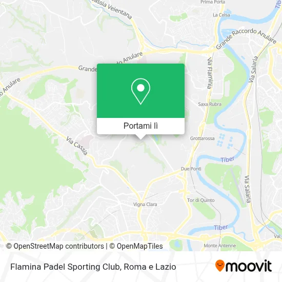 Mappa Flamina Padel Sporting Club
