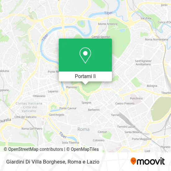 Mappa Giardini Di Villa Borghese