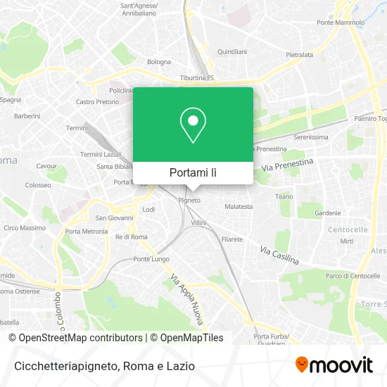 Mappa Cicchetteriapigneto