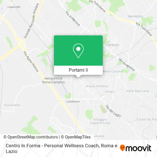 Mappa Centro In Forma - Personal Wellness Coach