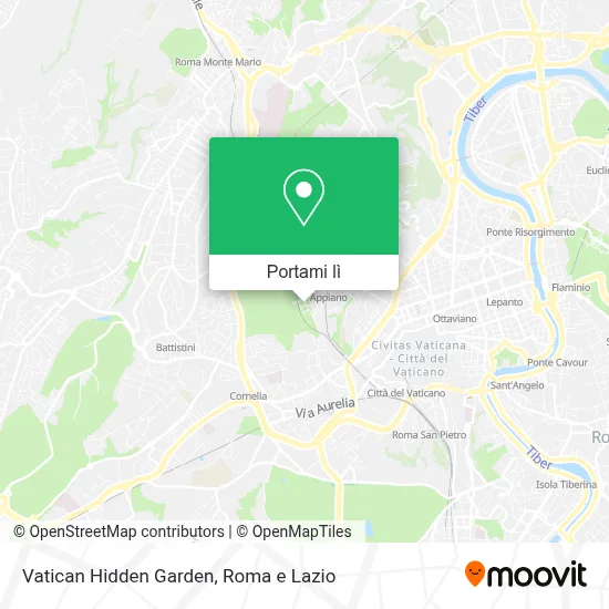 Mappa Vatican Hidden Garden
