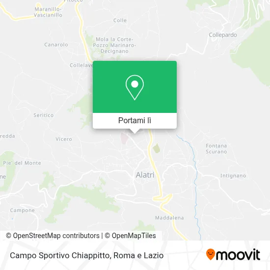 Mappa Campo Sportivo Chiappitto