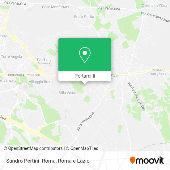 Mappa Sandro Pertini -Roma