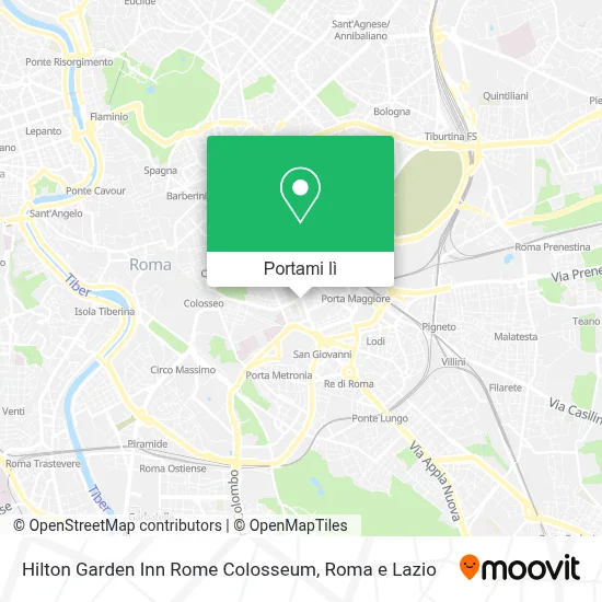 Mappa Hilton Garden Inn Rome Colosseum