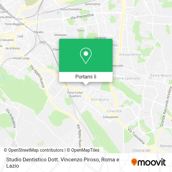 Mappa Studio Dentistico Dott. Vincenzo Piroso