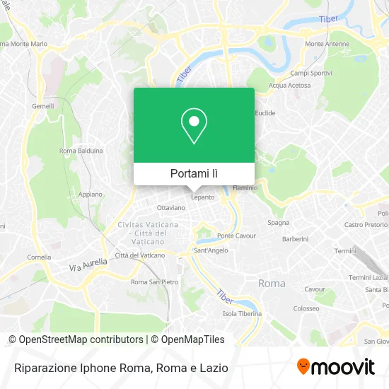 Mappa Riparazione Iphone Roma