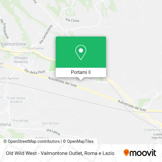 Mappa Old Wild West - Valmontone Outlet