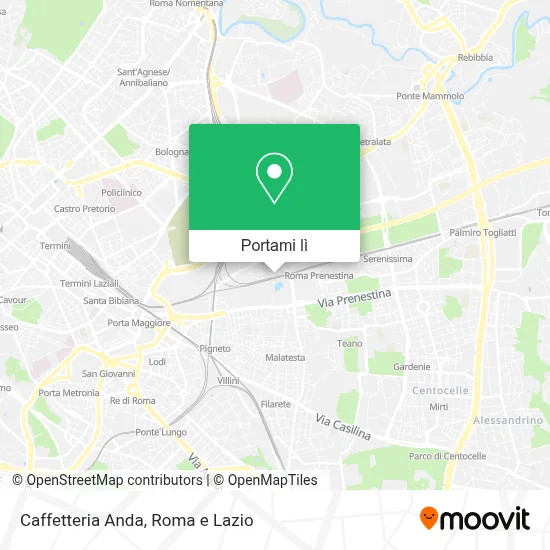 Mappa Caffetteria Anda
