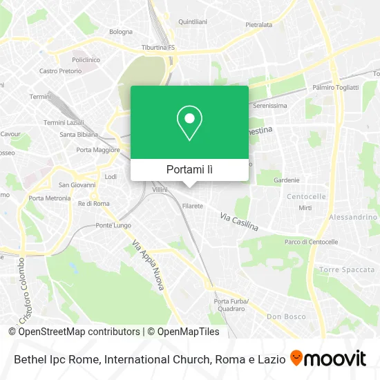 Mappa Bethel Ipc Rome, International Church