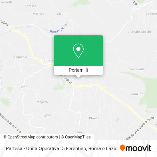 Mappa Partesa - Unità Operativa Di Ferentino