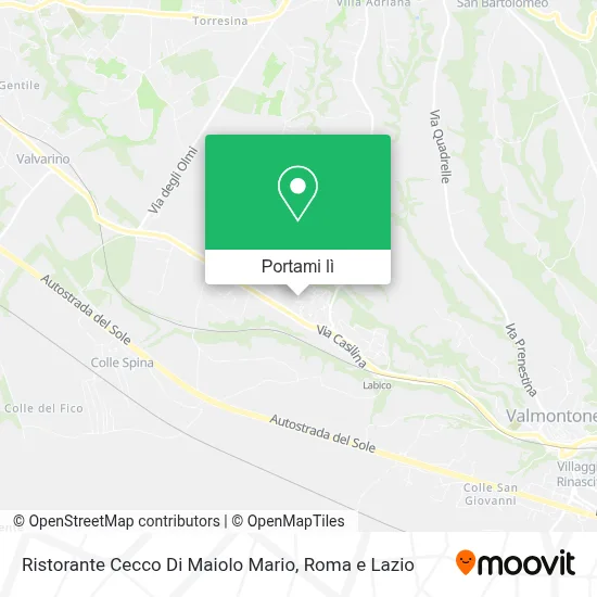 Mappa Ristorante Cecco Di Maiolo Mario