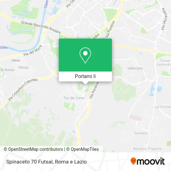 Mappa Spinaceto 70 Futsal