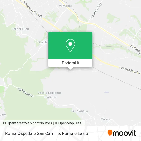 Mappa Roma Ospedale San Camillo