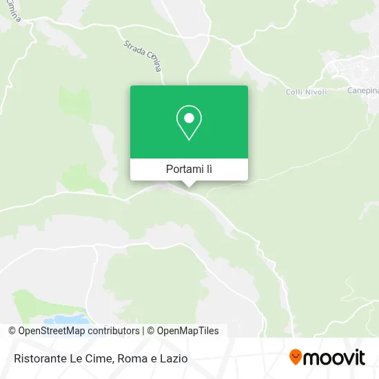 Mappa Ristorante Le Cime