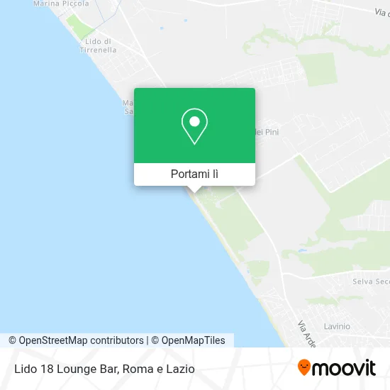 Mappa Lido 18 Lounge Bar