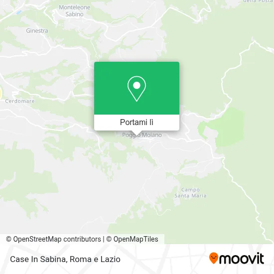 Mappa Case In Sabina