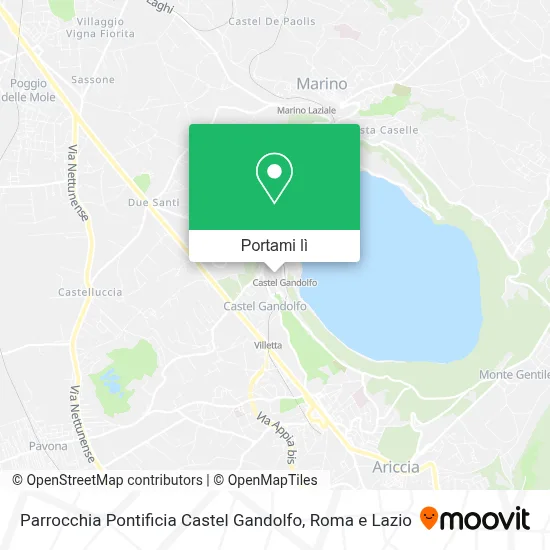 Mappa Parrocchia Pontificia Castel Gandolfo