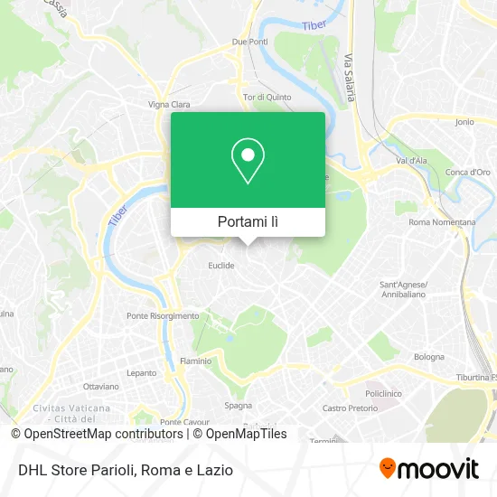 Mappa DHL Store Parioli