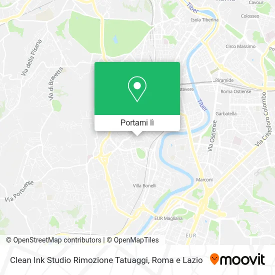 Mappa Clean Ink Studio Rimozione Tatuaggi