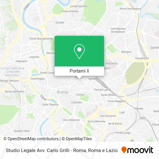Mappa Studio Legale Avv. Carlo Grilli - Roma
