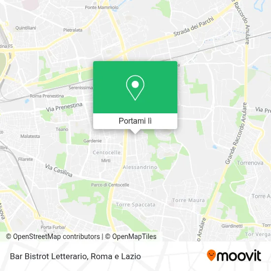 Mappa Bar Bistrot Letterario