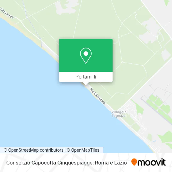 Mappa Consorzio Capocotta Cinquespiagge