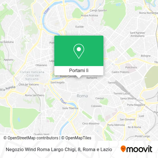 Mappa Negozio Wind Roma Largo Chigi, 8
