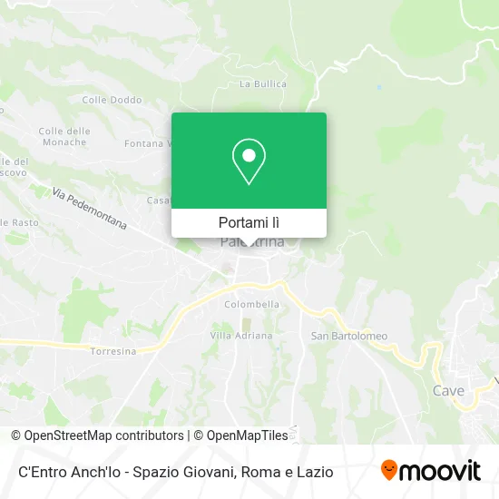 Mappa C'Entro Anch'Io - Spazio Giovani