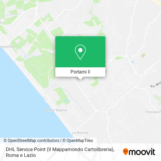 Mappa DHL Service Point (Il Mappamondo Cartolibreria)