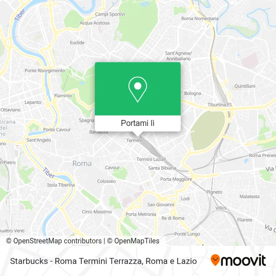 Mappa Starbucks - Roma Termini Terrazza