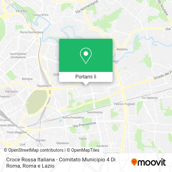 Mappa Croce Rossa Italiana - Comitato Municipio 4 Di Roma