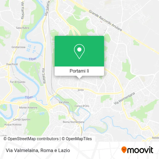 Mappa Via Valmelaina