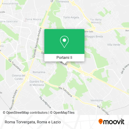 Mappa Roma Torvergata