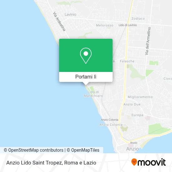 Mappa Anzio Lido Saint Tropez